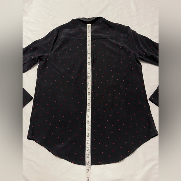 Rails Kate Silk Shirt with Red Mini Hearts - Picture 7 of 13